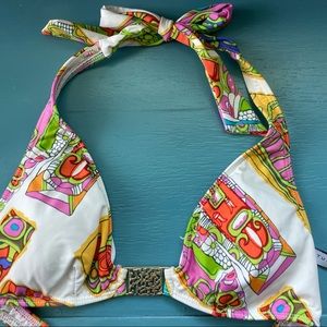 Gently used Trina Turk halter bikini top